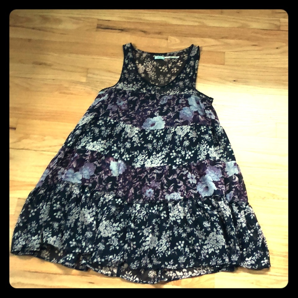 Kimchi Blue Tiered Sheer Floral Dress - Sz Sm